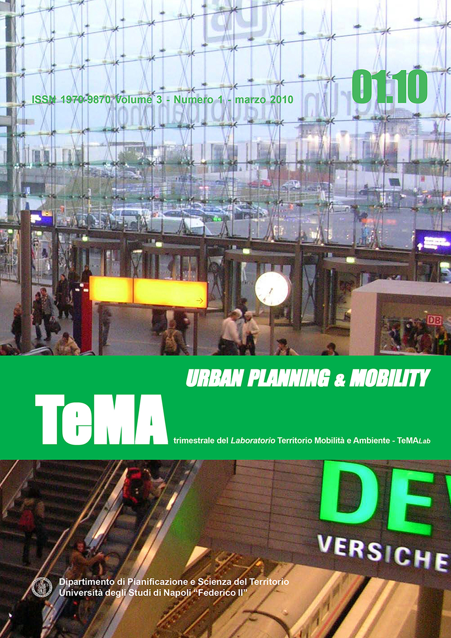 10_Vol 3, N° 1 (2010): Urban Planning and Mobility