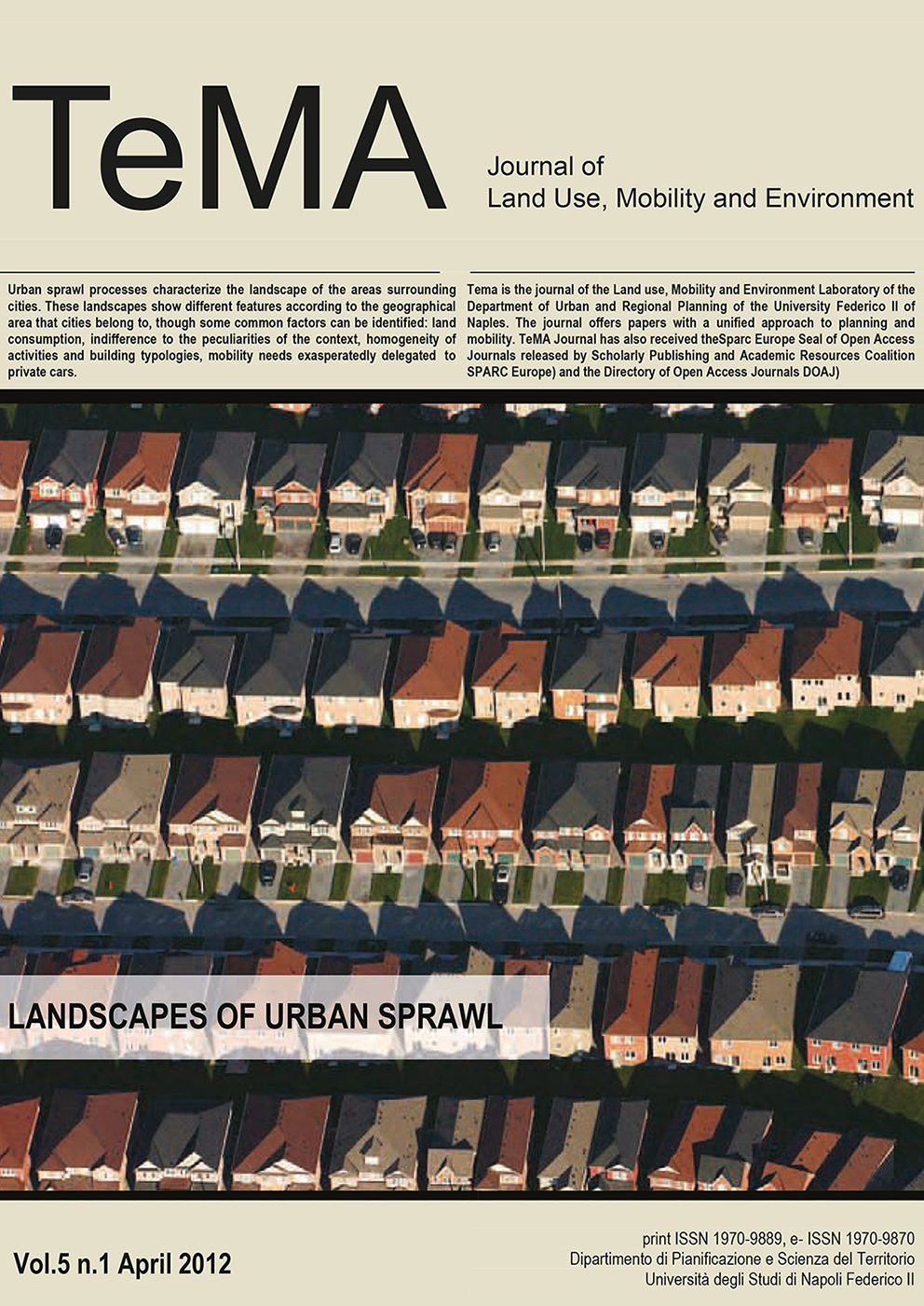 19_Vol 5, N° 1 (2012): Landscapes of Urban Sprawl