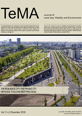 Vol 11, N° 3 (2018): The Resilience City/The Fragile City. Methods, tools and best practices